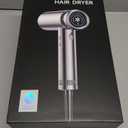 Cosy Companions Hair Dryer - High-Speed 150,000 RPM Hairdryer for Fast Drying, 500Million Negative Ionic & Thermo-Control & Cool Shot Button & HD Display Blow Dryer with Magnetic Diffuser & Nozzle (Metal Silver Grey)