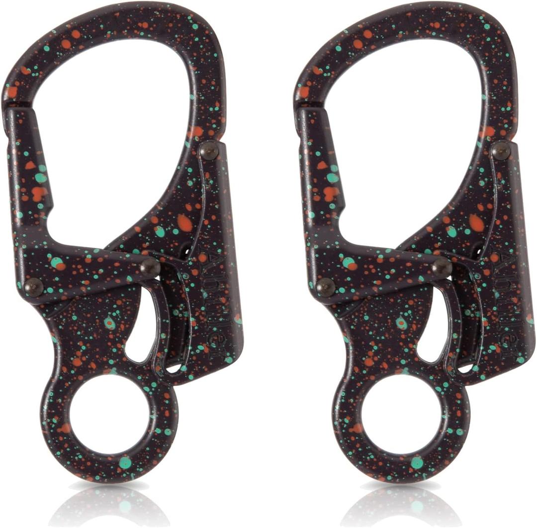 Ahiller Carabiner Clip, Double Anti-Misopening Locking Design, 3" Zinc Alloy Heavy Keychain for Outdoor Camping Hiking, Key Ring Clip