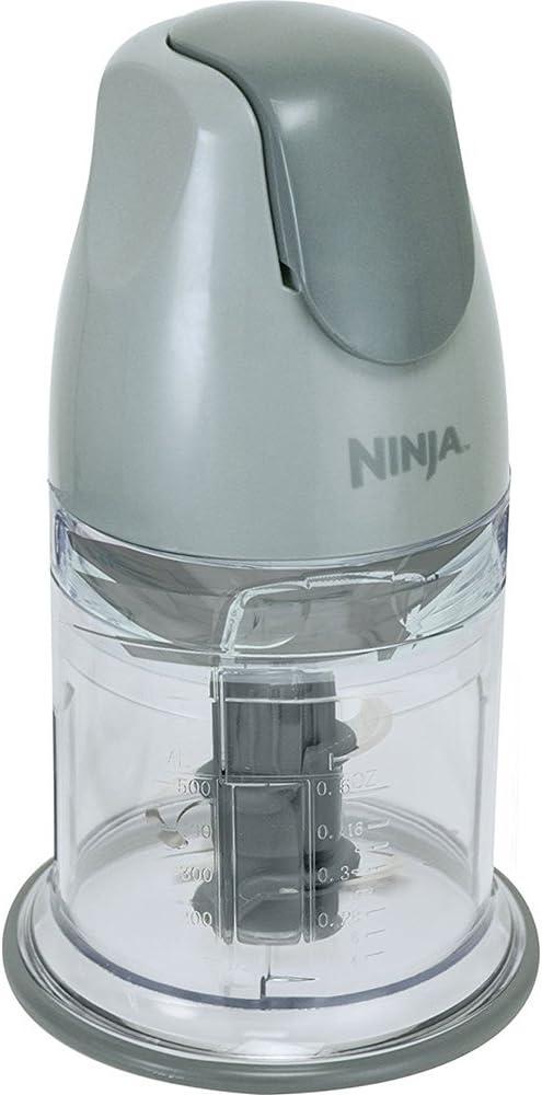 Ninja QB900B Master Prep Food Processor Blender with 48 oz Pitcher & 16 oz Chopping Bowl, Perfect for Frozen Blending & Chopping, 400 Watts, Dishwasher Safe, Countertop, Grey (Gray)