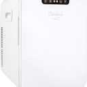Cooluli 20 Liter Mini Fridge with Temperature Control - White Thermoelectric Cooler and Warmer for Bedroom, Office, Car, Dorm