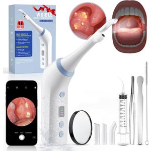 2026 Upgraded Electric Tonsil Stone Remover with 1080P Camera，Tonsil Stone Removal Kit with LED Light，900mAh Tonsil Stone Vacuum – Oral Care for Mouth Health & Painless Cleaning