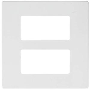 Morris 80906 Decorative Screwless Wall Plate, 2 Gang, White