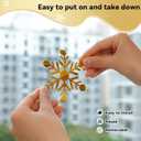 2 x DKTIE Christmas Window Stickers, Navidad Snowflake Window Clings Stickers for Glass, Xmas Decals Decorations Holiday Snowflake Santa Claus Reindeer Decals for Party (Q315, 8 Sheets 20x30CM)