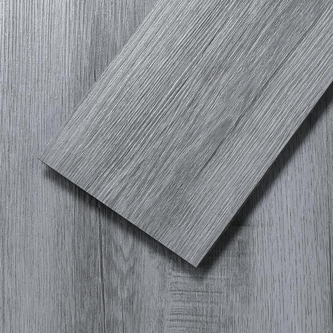 ACCOR HOME Peel and Stick Floor Tile, 36-Pack 36"x 6" Light Grey Wood Grain Sticky Tiles, Waterproof Vinyl Flooring Cover 54 sq. ft, DIY Luxury Vinyl Plank Flooring for Bedroom, Living Room, Kitchen