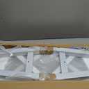 Wnutrees 30" Farmhouse Wood Bench, Rustic Solid Wood Entryway Bench Seat with Double X-Structure for Dining Room, Living Room, Hallway, Structural Stability, White