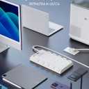 10Ft Extension Cord with Multiple Outlets, SUPERDANNY Surge Protector Power Strip (1875W/15A), 22 AC Outlets and 6 USB Charging Ports, Wall Mountable for Home, Office, Gaming Room, 2100 Joules, White