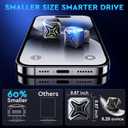 ELRINA 2026 New-Gen Wireless CarPlay Adapter with Button Control, 5s Fast Auto-Reconnect Ultra Mini Wired to Wireless Plug & Play Adapter for iPhone & Android Auto, Stable 5.8GHz WiFi, Bluetooth 5.4