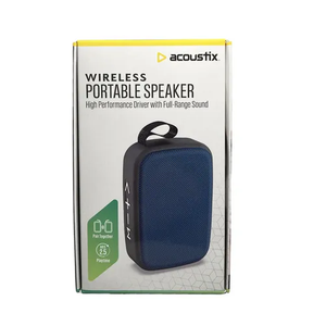 Acoustix Wireless Portable Stereo Sound Speaker, Blue