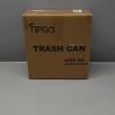 TIPGO Slim Bathroom Trash Can with Lid Soft Close, Step Pedal, 6 Liter / 1.6 Gallon Stainless Steel Trash Bin, Small Garbage Cans for Bedroom, Office, Kitchen (Matte Black)
