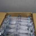 HOUSE DAY 50 Pack 14 inch Clear Plastic Pants Hangers with Clips, Skirt Hangers, Clip Hangers for Pants, Trouser Bulk Plastic Pant Hangers