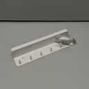 MKO Key Holder for Wall, Mail Organizer and Key Rack Wall Mount with Tray & 6 Hooks for Hallway (White)