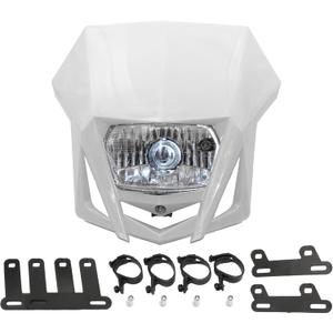 Dirt Bike Halogen Headlight,Motorcycle Front Headlamp Kit Compatible with KLX XR CRF DRZ RMZ RM WR YZ XT XT TTR 85 125 150 230 250 450 F X-White