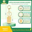 7 x A-Z Stainless Steel Letter Keychain - Alphabet Initial Key Ring for Men Women, Purse or Car Charm