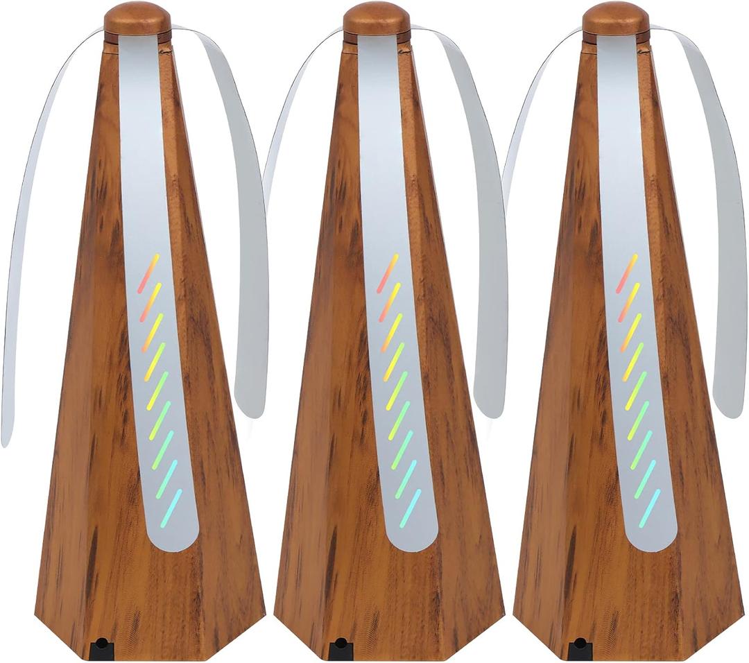 3 PCS Fly Fan for Tables Fan Fly Portable Wood Grain Table Fan,for Outdoor