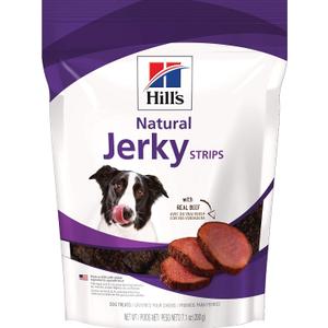 Hill's Natural Jerky Strips Dog Treats, Beef, 7.1 oz. Bag, Best By: 02/2027