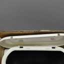 IEEK 12 Liter Rectangular Plastic Trash Can with Press Top Lid,White Modern Wastebasket Thin Trash Cans,3.2 Gallon Garbage Container Bin for Bathroom,Bedroom,Kitchen,Office and Powder Room