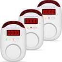 3 Packs Carbon Monoxide Detectors - Hembisen Carbon Monoxide Detector Plug in Type CO Alarm Monitor with Digital Display, Accurate & Easy to Read, for Home/Kitchen/Hotel/Bedroom (White)