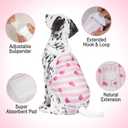 Jollywoods 3 Pack Washable Female Dog Diaper Onesie Sanitary Pantie with Adjustable Suspender, Reusable Fixed Doggie Diapers, Super Absorbent Leakproof for  Dog in Heat Cycle, XL