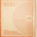 Silicone Pastry Mat 36x24 Inch Nonstick Baking Mat -Perfect for Doug, Pastry, Dough Rolling, Kneading Board, Pie Crust, Fondant, Pasta/Pizza, Kitchen Counter Mat (Orange)