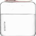 Portable Flat Water Bottle,BPA Free Reusable Tritan Plastic Travel Water Bottle Cup,Lightweight Leakproof Slim Water Bottle Fits Purse,Backpacking, Hiking (Pink, 10.8 oz)