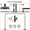 Backdrop Stand 10x10 ft Adjustable Photo Backdrop Stand Kit, Heavy Duty Pipe and Drape Photography Background Support with Flat Metal Base for Wedding, Party, Video Studio, Birthday, Black