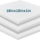 Frienda 3 Pack 1 x 18 x 18 Inch Upholstery High Density Foam Cushion Replacement Square Cut to Size Foam Couch for Chair Couches Padding Shipping Packing DIY Cosplay Projects