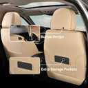FLORICH Leather Seat Covers Car Seat Covers Front Seats Automotive Seat Covers Waterproof Car Seat Cushion Protector Universal Fit for Most Cars Trucks SUVs, All Beige