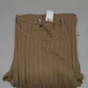 OUGES 2025 Fall Sweater Dress for Women Crew Neck Long Sleeve Knit Lightweight Casual Dresses (Large, Beige)