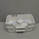 LUXEAR Shower Caddy Suction Cup Shower Basket 2 Pack, NO-Drilling Removable Plastic Shower Shelf Organizer for Bathroom Storage & Kitchen Max Hold 22lbs,Waterproof,One Second Installation Shower Rack