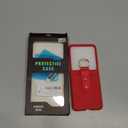 Maxdara for Motorola Razr 2024 Case [Not Fit Razr Plus 2024/2025], with Built-in Screen Protector & Ring Holder, Slim Protective Phone Case for Moto Razr 2024 & Razr 2025 (Red)