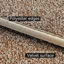 AREDO Runner Rug with Non Slip Rubber Backing, Washable Soft Floor Carpet for Kitchen, Hallway, Entryway Indoor, Bedroom, Laundry, Low Pile Area Rugs, Solid color with Pointillism style, 2*8 ft BROWN