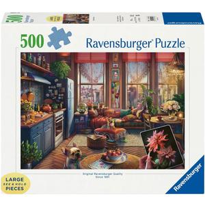 Ravensburger Cozy Boho Studio Puzzle - Large Format 500 Piece Jigsaw | Vibrant, Glare-Free Imagery | Perfect Interlocking Fit | Ideal for Adults and Kids