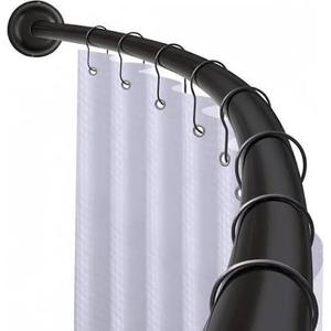72 inch Aluminum Curved Rod, Black