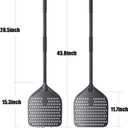 NUTUNI 12" x 14" Pizza Peel Long Handle, Perforated Pizza Spatula 43.8 Inch Overall, Professional Aluminum Turning Peel for Baking Commercial Ovens