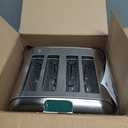 Cuisinart 4 Slice Compact Stainless Steel Toaster with Extra-Wide Slots for Bread, French Toast, Bagels & Pastries, Defrost & Reheat Functions, CPT-180P1, Brushed Stainless, Removable Crumb Tray