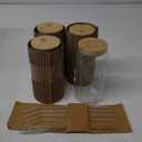 HOMBERKING Glass Cups with Bamboo Lids and Straws 4pcs Set, 16oz Can Shaped Drinking Beer Glasses, Iced Coffee Cups, Cute Tumbler Cups with 1 Cleaning Brush, Ideal for Cocktail, Whiskey, Tea, Gift (4 Packs, Clear)