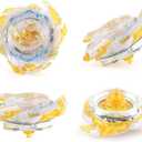 MUSTYBELT Battling Top Burst Gyros Toy Set Toy Gift for Children Boys Ages 6 8 10 12+ Combat Battling Game 10&12 Burst Spinning Tops 3 Two Way Launchers Grip Starter (B-10)
