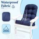 Outdoor Adirondack Chair Cushion Waterproof with Elastic Band Non Slip Patio Chair Cushions for Outdoor Furniture Thicken Rocking Chair Seat Pad Dark Grey 43"*20"*3.9"