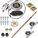 waltyotur 32 Go Kart ATV Rear Axle Assembly Kit Shaft & Hub & Chain & Brake Master Cylinder Replacement for 32 Inch Go Kart ATV