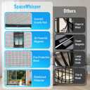 Magnetic Closure Screen Door, Reversible Mesh Door Screen Fits 72" x 80" Door, Heavy-Duty Magnetic Mesh Curtain for Sliding Door and French Door, Self-Sealing, Portable Patio Screen (74" x 81")