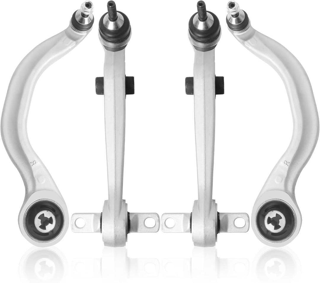 4Pcs Front Forward/Rearward Lower Control Arm Suspension Kit, Compatible with Tesla 3 2017 2018 2019 2020 2021 with Ball Joint, Replace # 104434100D, 104435400A