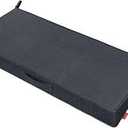 Pcinfuns Outdoor Bench Cushions 48 x 18 Inch Water-Resistant Chair Cushion for Patio Furniture with Fade Resistant and Removable Cover with Handle & Adjustable Straps for Patio,Yard,Black Grey