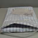 Andency Gingham Duvet Cover Queen, Blue Ruffle Farmhouse Shabby Chic Duvet Cover, 3 Pieces Soft Pre-Washed Microfiber Duvet Cover Set with Zipper Closure & Corner Ties, 90x90Inch