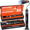 Magnetic Pickup Tool, Cosyjazz Magnetic Flashlight Telescoping Magnet with LED Flashlight and Extendable Neck, Cool Gadget Birthday Gifts for Men, Dad, Husband, Mechanic, Tech, Handyman