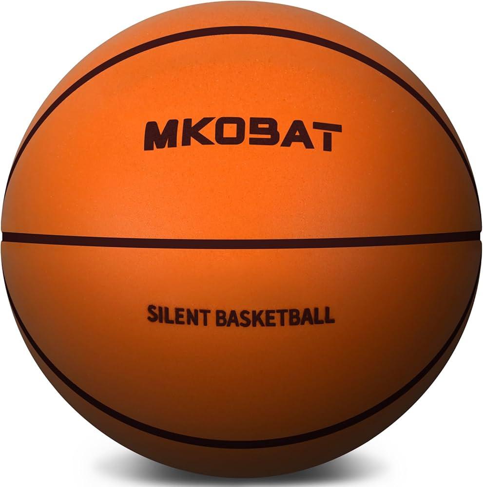 Mikosat Basketball Size 7 (29.5"), Soft Foam Indoor Basketball for Quiet Dribbling and Training, Grooved Airless Pro PU Foam Ball, Soundless Indoor Activities