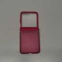 for Motorola Razr 2025 Case/Razr 2024 Case with Hinge Protection, Screen Protector, Ultra-Thin Skin Feel Translucent Frosted, Shockproof Cover for Razr 2025/2024-Rose Red (NOT for Plus/Ultra)