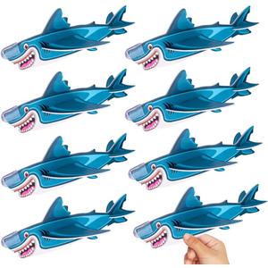 ArtCreativity Foam Flying Shark Gliders, Set of 24, Lightweight Glider Planes for Boys & Girls, Individually Packed Flying Airplanes, Fun Birthday Party Favors, Goodie Bag Fillers for Kids