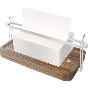 Napkin Holder for Table,Wood W Stainless Steel Napkin Dispenser,Napkin holders with Weighted Center Bar for Kitchen,Bar Cocktail Paper Towel Napkin Holder Flat