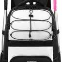Softball Bag, Lightweight Baseball Backpack with Shoes Compartment, Baseball Bat Bags with Fence Hook for TBall Bat & Equipment, for Batting Mitten, Helmet, for Girls, Boys, Youth, Adults (White & Black)