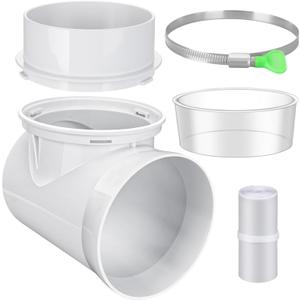 90 Degree Dryer Vent Elbow Kit, Dryer Vent Connector,Dryer Duct Connector, 90 Degree Dryer Vent Tight-Fit Connector Elbow for 4 Inch Dryer Duct Vent Hose.